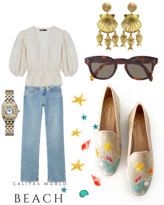 Calita Shoes LOAFERS NATURAL LINEN BEACH