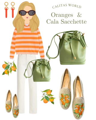 Calita Shoes ​LOAFERS NATURAL LINEN ORANGES