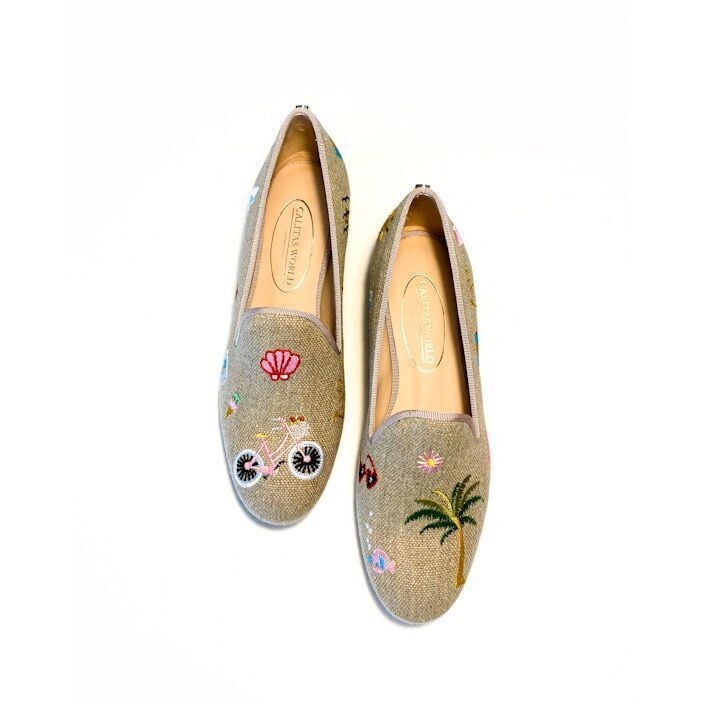 Calita Shoes ​LOAFERS NATURAL LINEN SUMMER