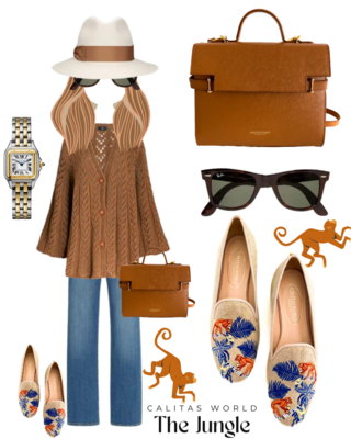 Calita Shoes ​LOAFERS NATURAL LINEN THE JUNGLE