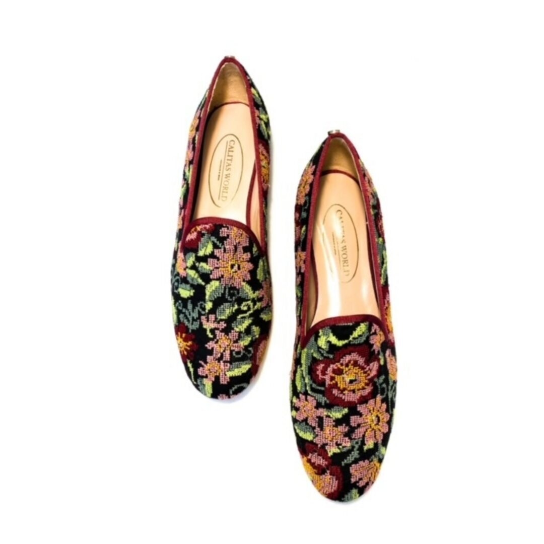Calita Shoes LOAFERS NEDDLEPOINT VISO FLOWERS