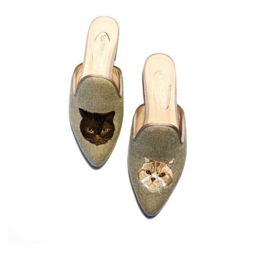 Calita Shoes MULES NATURAL CO LINEN CATS