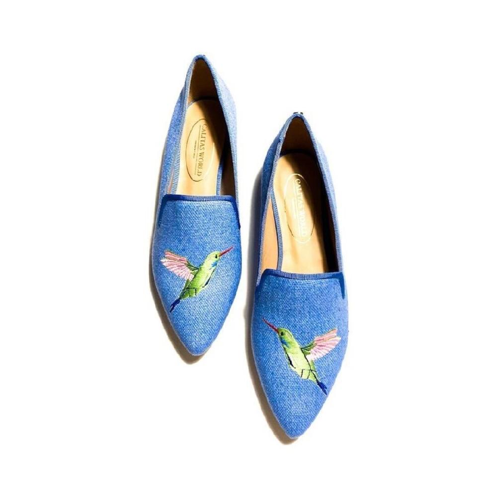 Calita Shoes ​POINTY BLUE 22ACO LINEN HUMMINBIRD