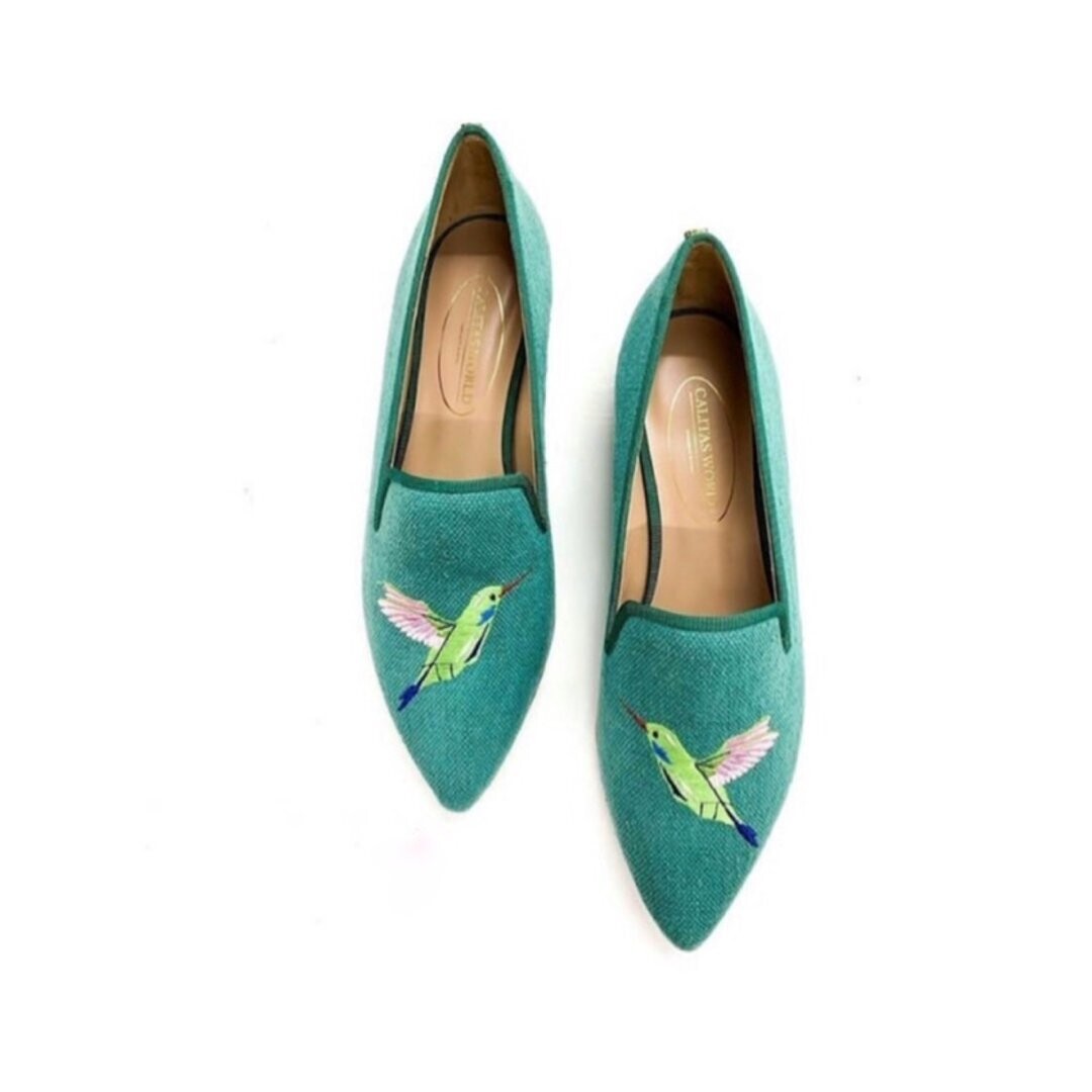 Calita Shoes ​POINTY EMERALD 15ACO LINEN HUMMINBIRD