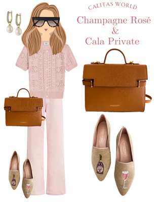 Calita Shoes ​POINTY NATURAL LINEN CHAMPAGNE ROSÉ