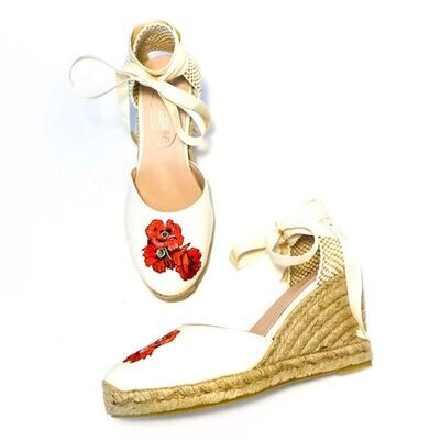 Calita Shoes CAMPESINAS BEIGE 4A ​ POPPY​ HEIGHT 9 CMS