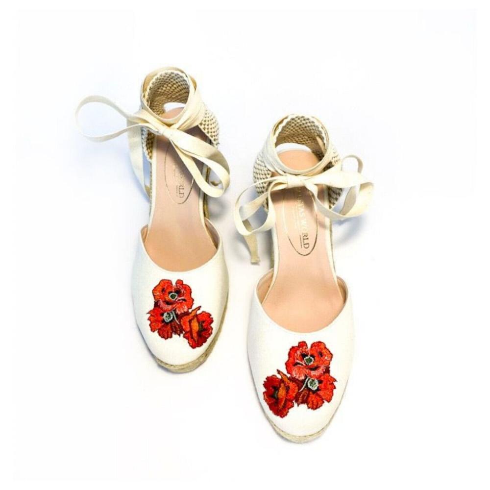 Calita Shoes CAMPESINAS BEIGE 4A ​ POPPY​ HEIGHT 9 CMS