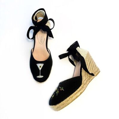 Calita Shoes CAMPESINAS BLACK ​P30CO MARTINI AND OLIVES HEIGHT 9 CMS