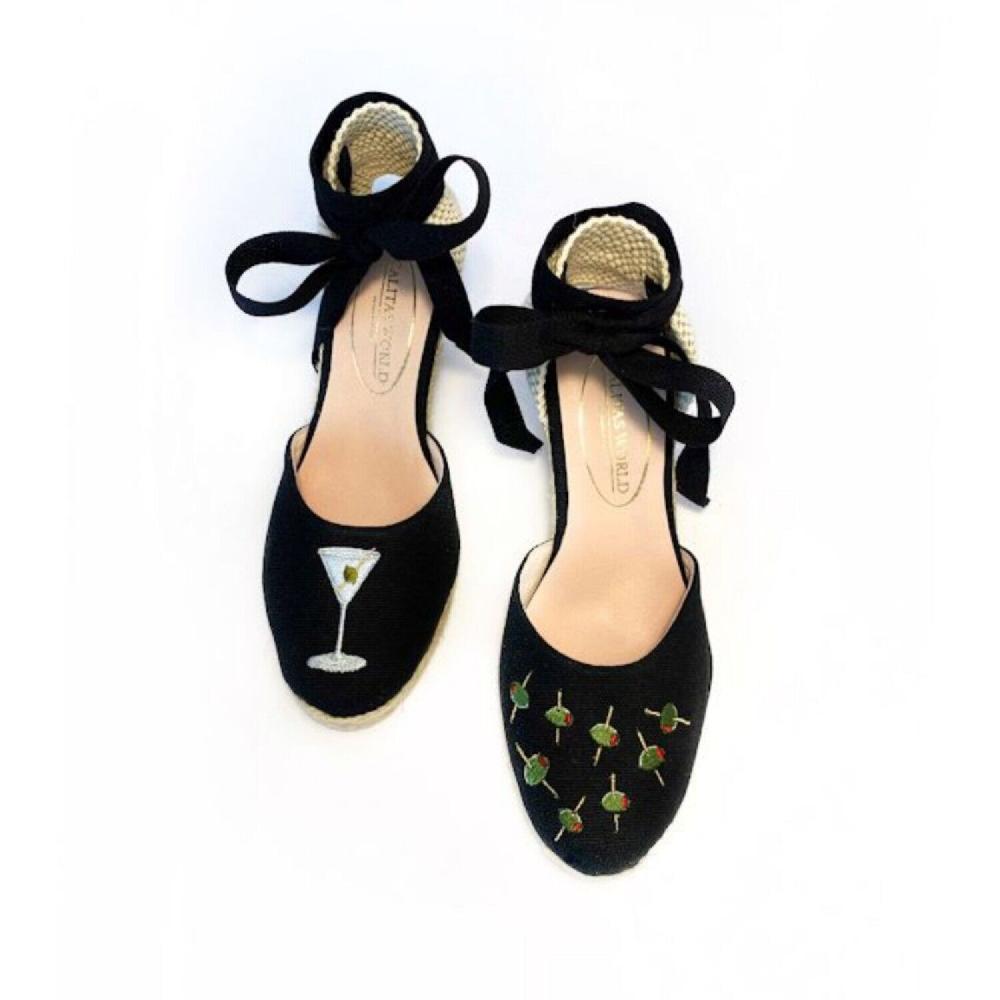 Calita Shoes CAMPESINAS BLACK ​P30CO MARTINI AND OLIVES HEIGHT 9 CMS