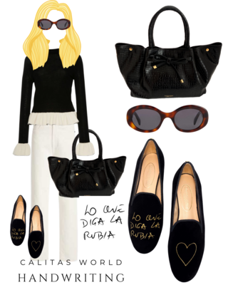 Calita Shoes ​LOAFERS BLACK VELVET LO QUE DIGA LA RUBIA