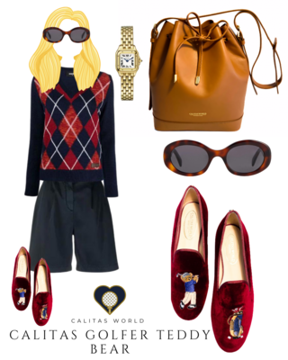 Calita Shoes ​LOAFERS BURGUNDY 10CO VELVET R48 GOLFER TEDDY BEAR