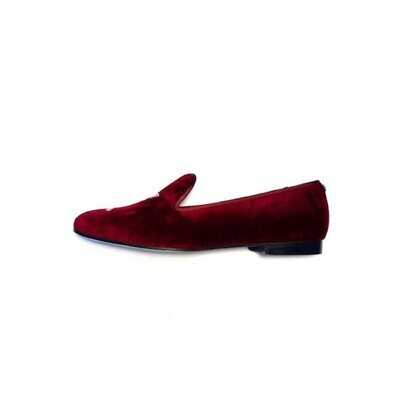 Calita Shoes LOAFERS BURGUNDY VELVET R48 ​OYSTERS AND MARTINI