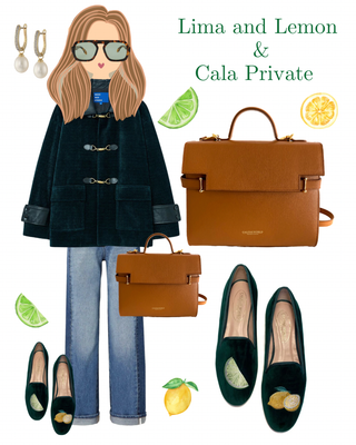 Calita Shoes ​LOAFERS DARK GREEN 12TX VELVET LIMA AND LEMON