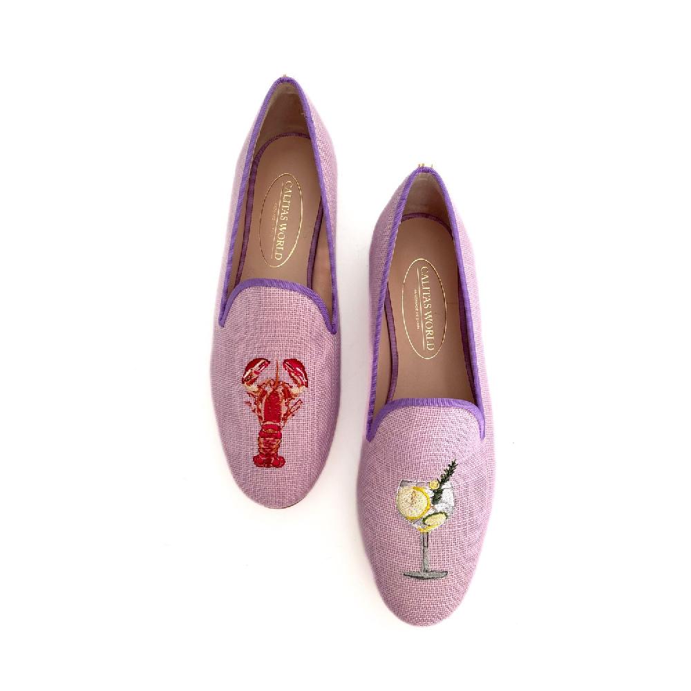 Calita Shoes ​LOAFERS LAVENDER LINEN BOGAVANTE AND GINTONIC