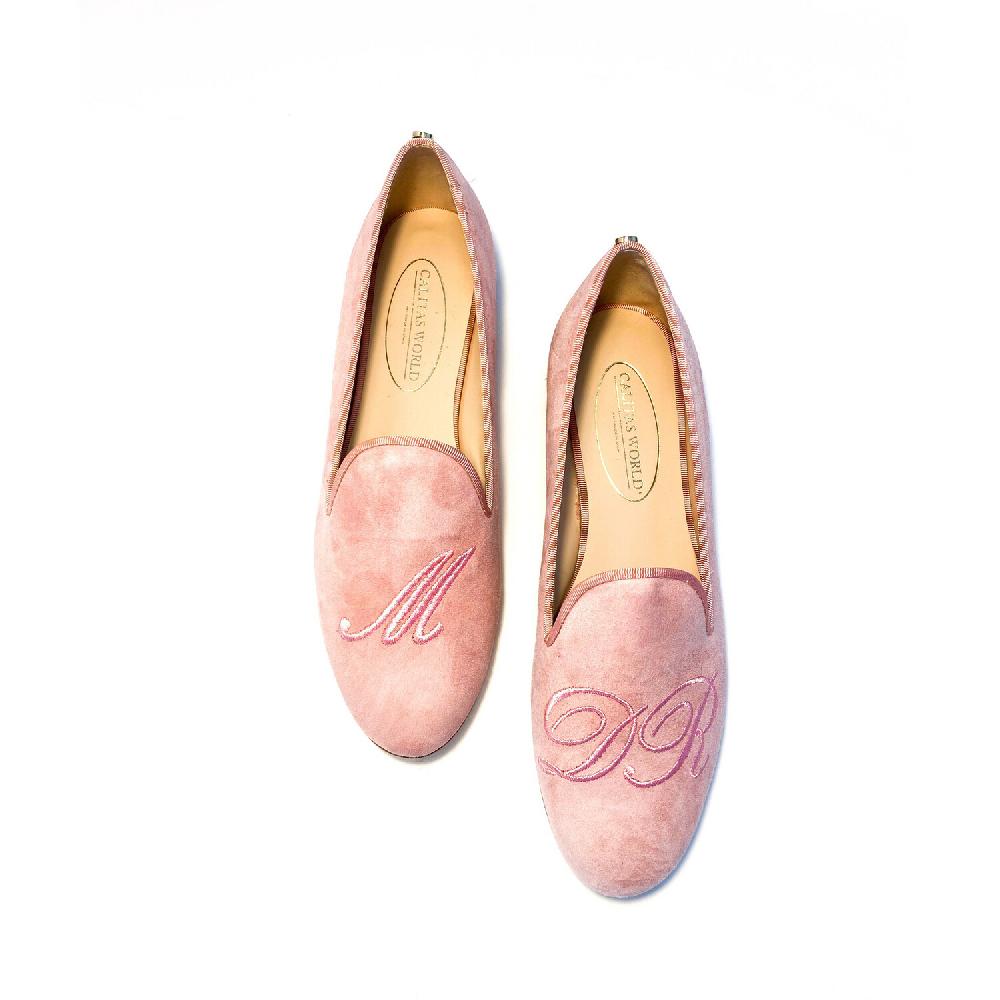 Calita Shoes LOAFERS LIGHT PINK PERSONALIZED INITIALS