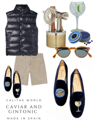 Calita Shoes ​LOAFERS MEN NAVY 9CO VELVET R22 CAVIAR AND GINTONIC