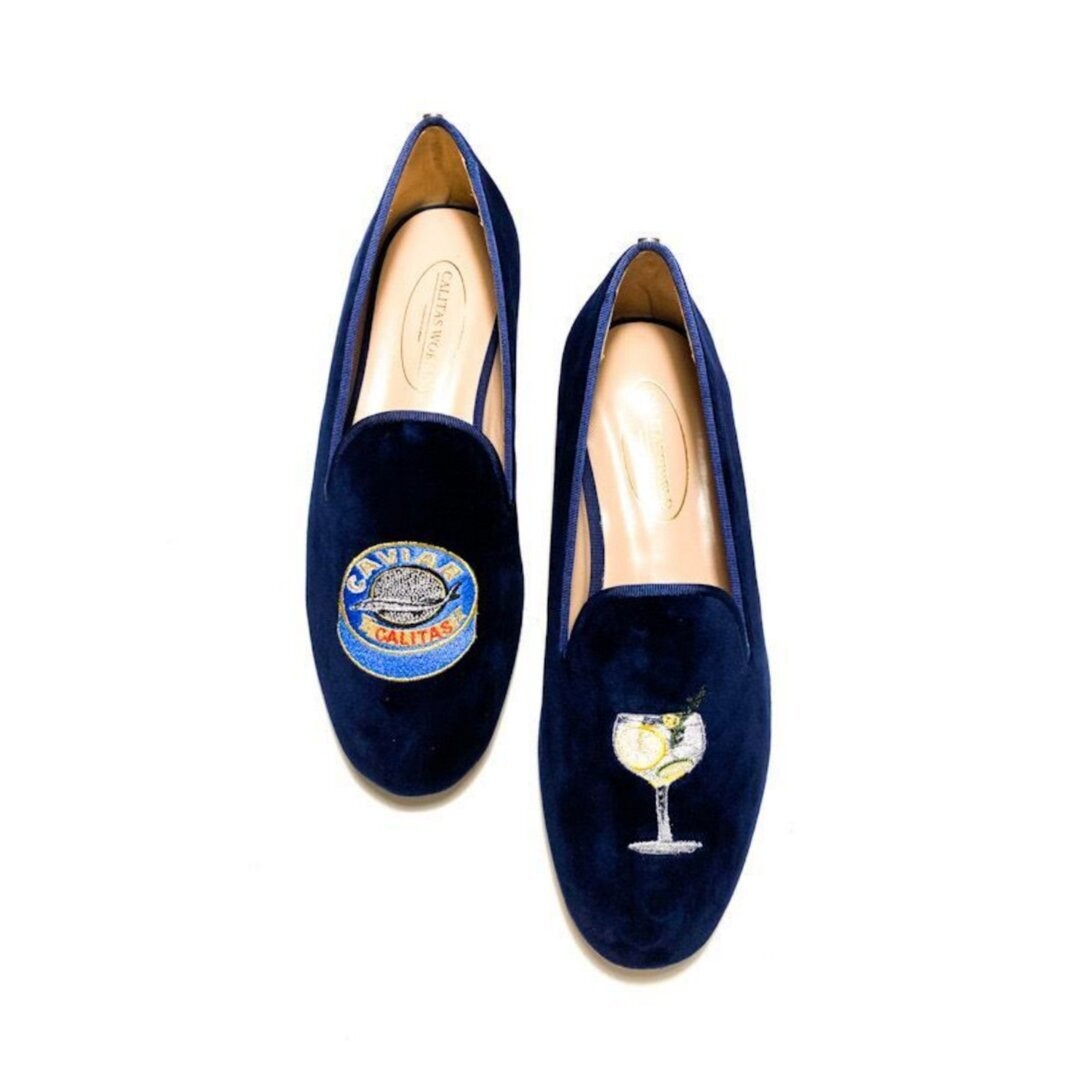 Calita Shoes ​LOAFERS MEN NAVY 9CO VELVET R22 CAVIAR AND GINTONIC
