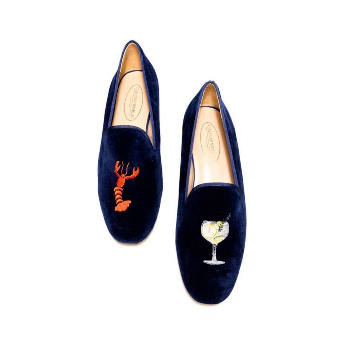 Calita Shoes ​LOAFERS MEN NAVY 9CO VELVET R22 LOBSTER AND GINTONIC