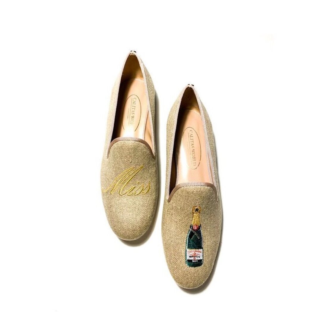 Calita Shoes ​LOAFERS NATURAL 1ACO LINEN MISS CHAMPAGNE