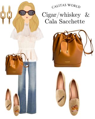 Calita Shoes ​LOAFERS NATURAL LINEN CIGAR AND WHISKEY