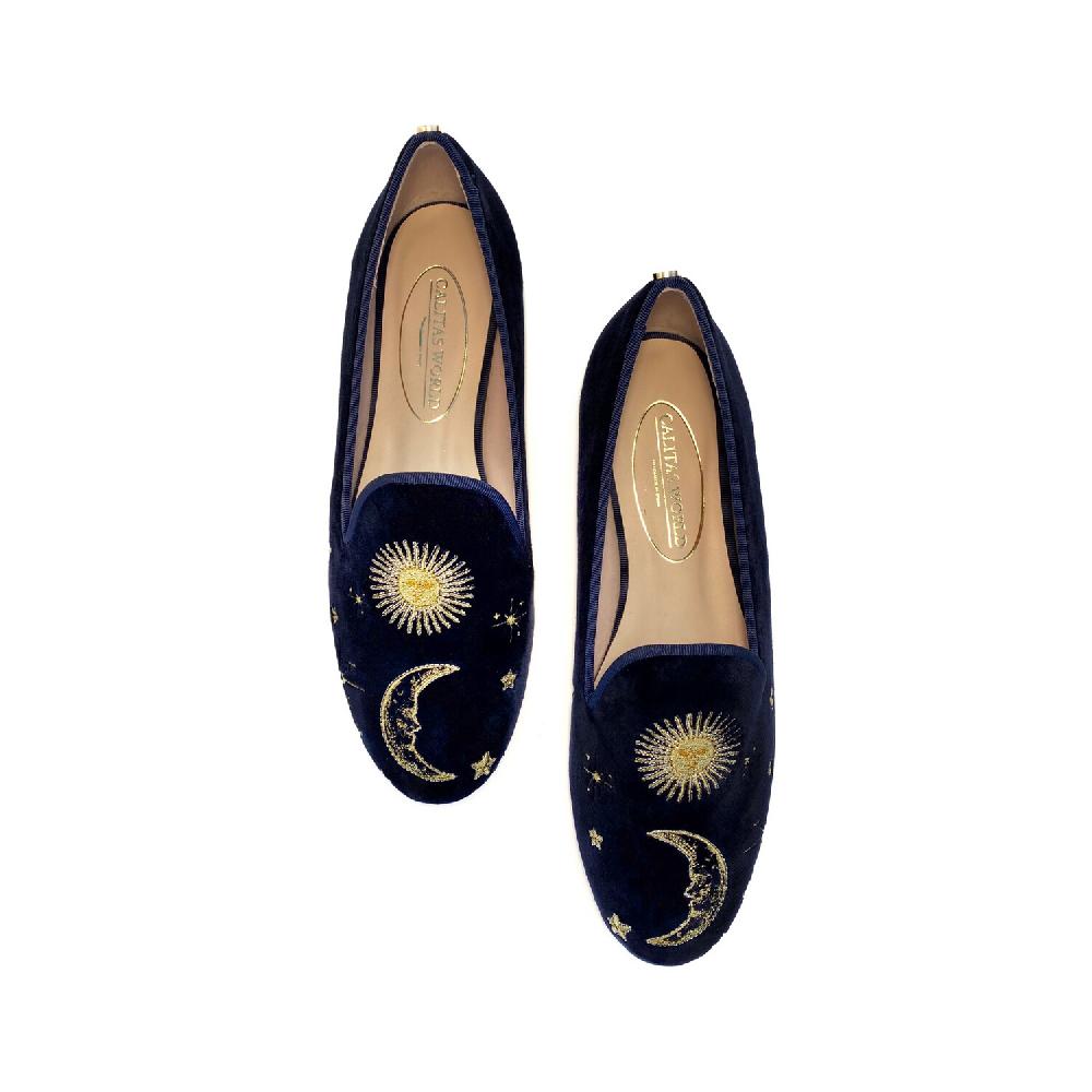 Calita Shoes ​LOAFERS NAVY VELVET R22 CALITAS UNIVERSE