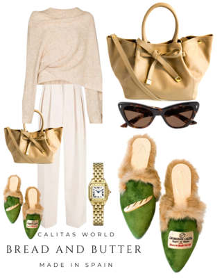 Calita Shoes ​MULES FUR GREEN 7ACO VELVET CHAMPAGNE AND CHAMPAGNE GLASS