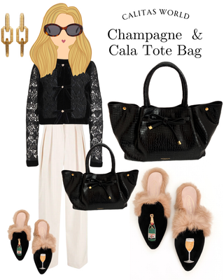 Calita Shoes ​MULES FUR GREEN 7ACO VELVET CHAMPAGNE AND CHAMPAGNE GLASS