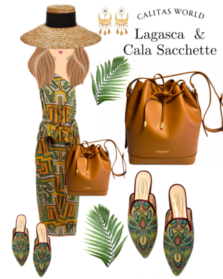 Calita Shoes ​MULES JACQUARD LAGASCA WITH BURGUNY RIM R48