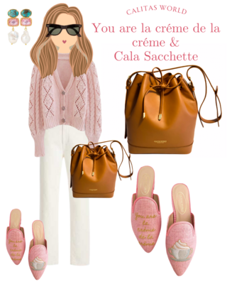 Calita Shoes MULES LIGHT PINK LINEN YOU ARE LA CRÉME DE LA CRÉME