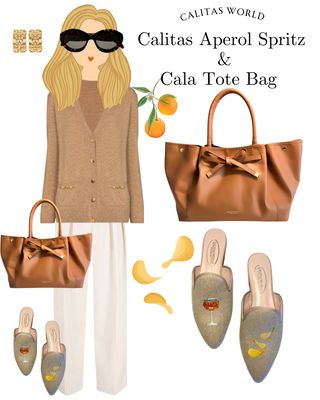 Calita Shoes ​MULES NATURAL LINEN APEROL SPRITZ AND CHIPS