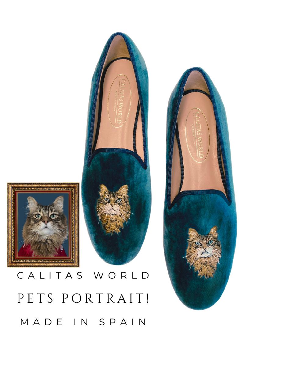 Calita Shoes PERSONALIZED WOMEN CALITAS CAT ON BOTH FEET (SAME IMAGE JUST ONE)