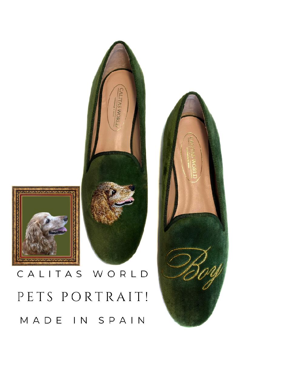 Calita Shoes PERSONALIZED WOMEN CALITAS PETS EDITION (1 IMAGE) MATERIAL: VELVET
