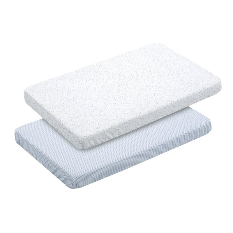 Cambrass BAJERA MINICUNA PACK 2 UDS. 50x82x10 CM VICHY10 CELESTE