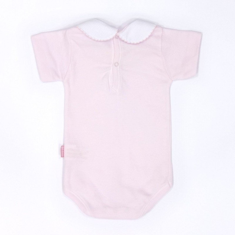 Cambrass BODY CON CUELLO MANGA CORTA I. D.R. LISO ROSA