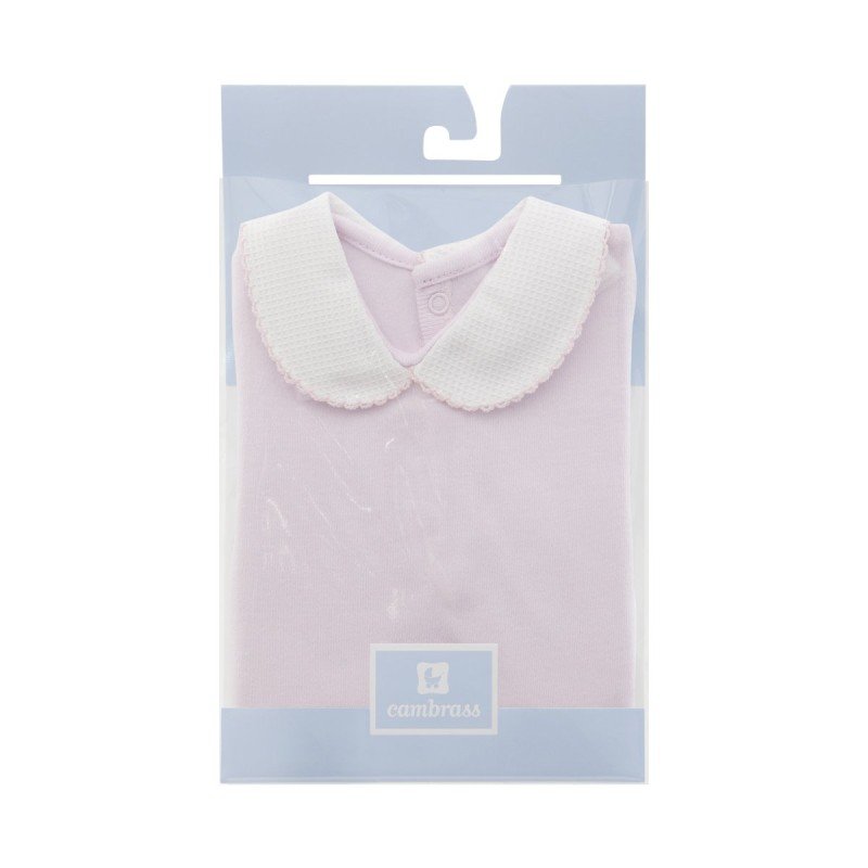 Cambrass BODY CON CUELLO MANGA CORTA I. D.R. LISO ROSA