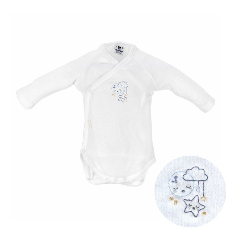 Cambrass BODY RECIEN NACIDO M.LARGA I. LUNA 23 BLANCO