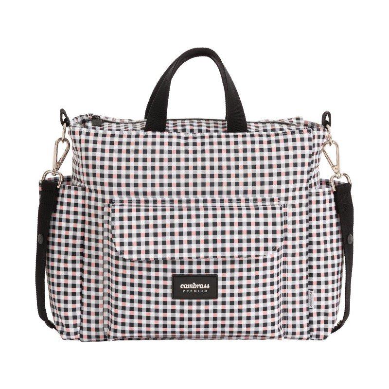 Cambrass BOLSO MATERNAL PACK NEW VICHY ROSA 16x43x37 CM