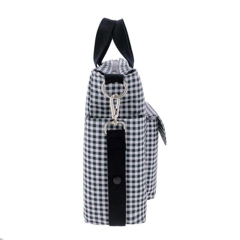Cambrass BOLSO MATERNAL PACK VICHY NEGRO 16x43x37 CM