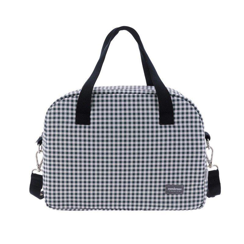 Cambrass BOLSO MATERNAL PROME VICHY NEGRO 18x41x31 CM