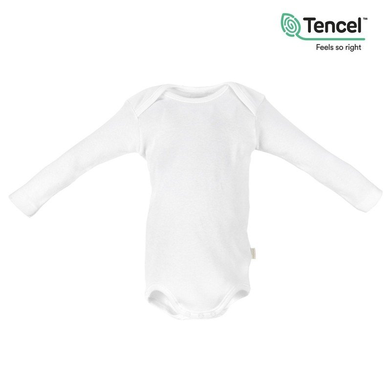 Cambrass BODY MANGA LARGA TENCEL BLANCO