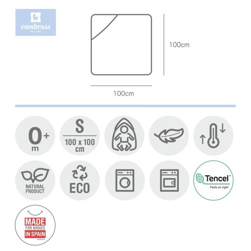 Cambrass CAPA DE BAÑO 100x100x1 CM VICHY10 BEIGE