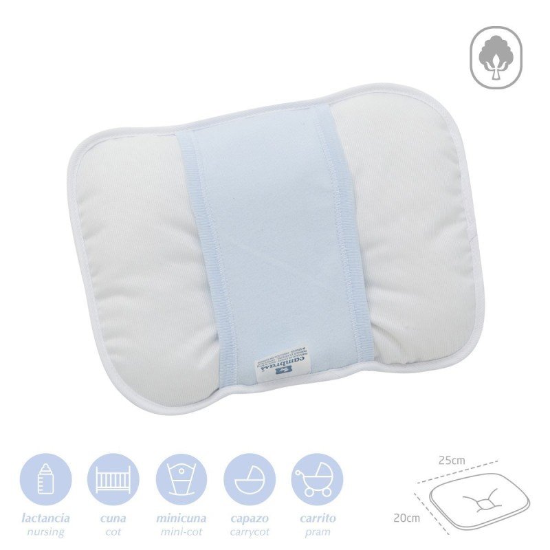 Cambrass COJIN DE BRAZO 25x20x1 CM LISO E CELESTE