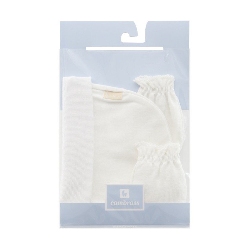 Cambrass GORRO Y MANOPLAS LISO BEIGE