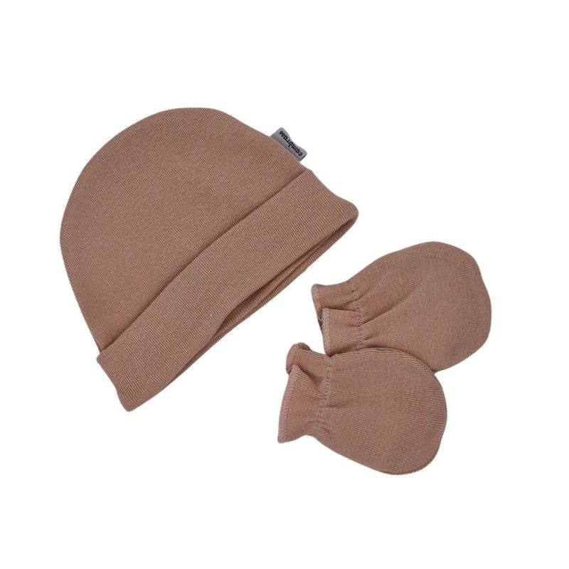 Cambrass GORRO Y MANOPLAS LISO BLUSH