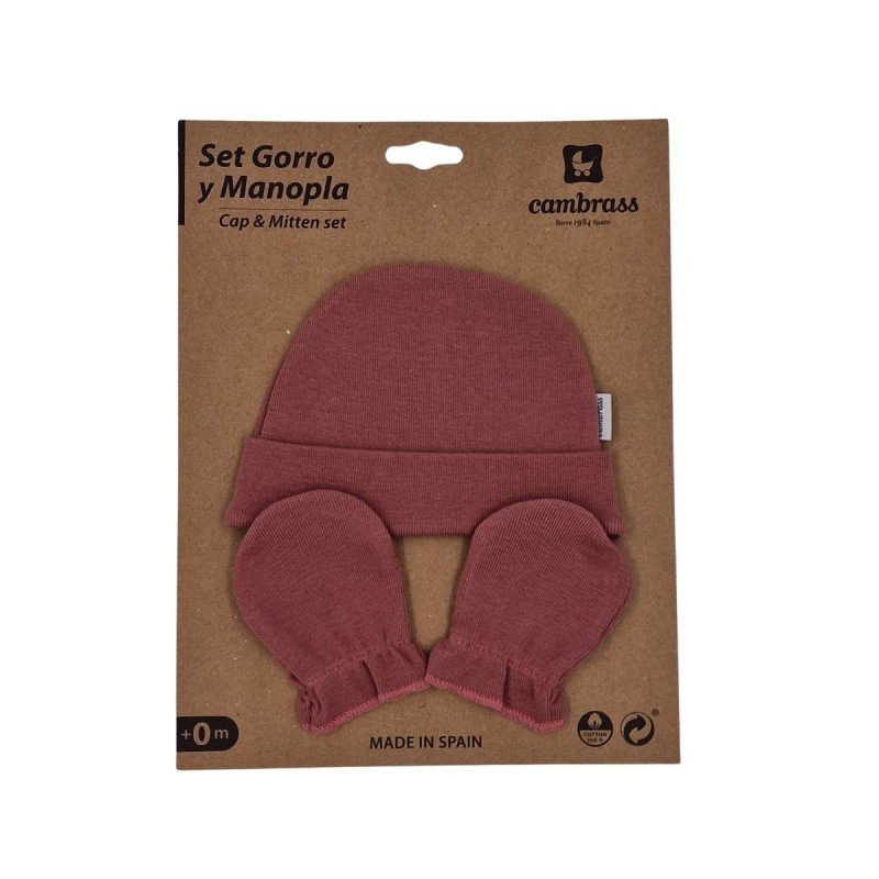 Cambrass GORRO Y MANOPLAS LISO WOODCHUCK