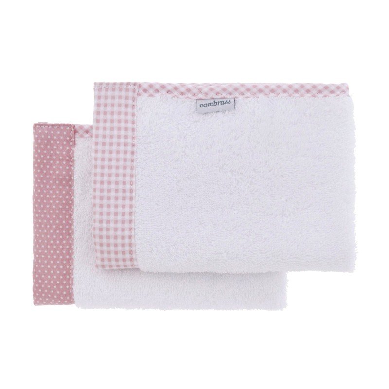 Cambrass JUEGO 2 TOALLAS VICHY10 ROSA 25x35x1 CM