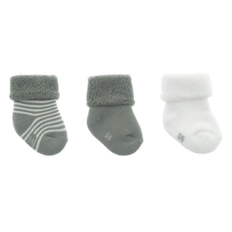 Cambrass JUEGO 3 CALCETINES PARA BEBE LISO GRIS