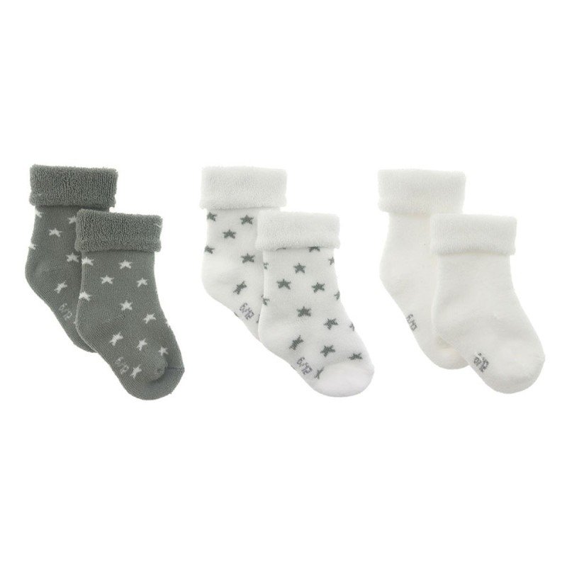 Cambrass JUEGO 3 CALCETINES PARA BEBE STAR GRIS