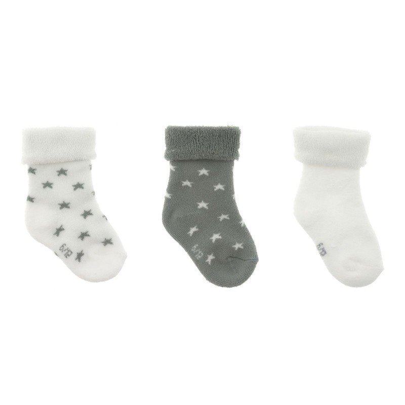 Cambrass JUEGO 3 CALCETINES PARA BEBE STAR GRIS