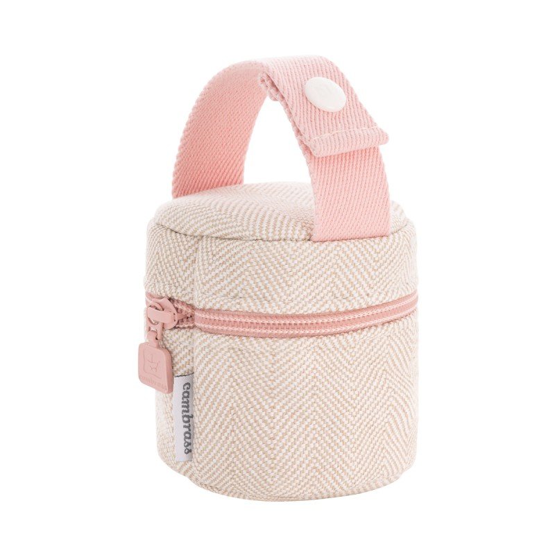 Cambrass PORTACHUPETE LINO ROSA 8.5x8.5x11 CM